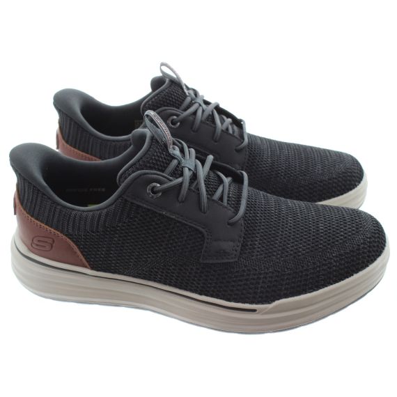 SKECHERS Mens 211196 Slip Ins Shoes In Black