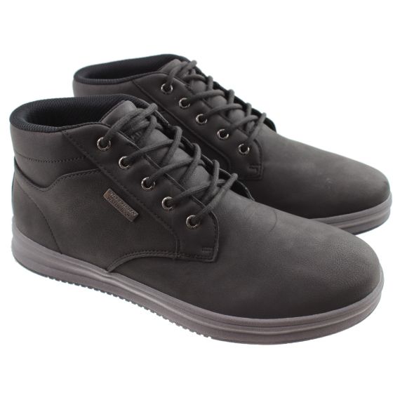 SKECHERS Mens 211461 Wallace Waterproof Lace Up Ankle Boots In Black