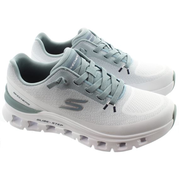 SKECHERS Mens 233132 Glide Step Trainers In White