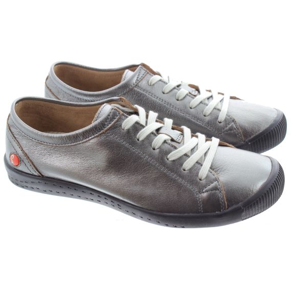 SOFTINOS Ladies Isla Lace Shoes In Graphite