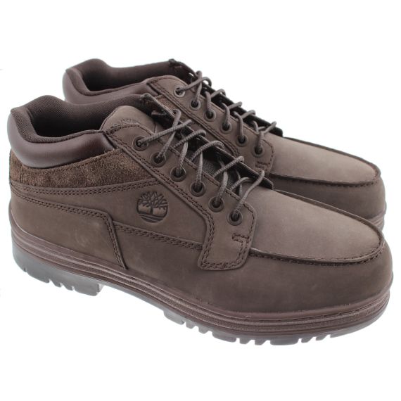 TIMBERLAND Mens Heritage Lace Up Boots In Dark Brown Leather