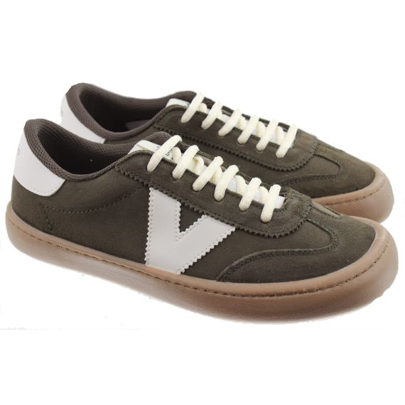 VICTORIA Ladies Olmo Suede Barefoot Trainers In Khaki