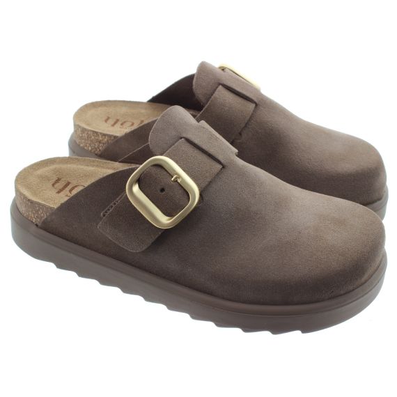 YOKONO Ladies Tunez 599 Full Mules In Brown 